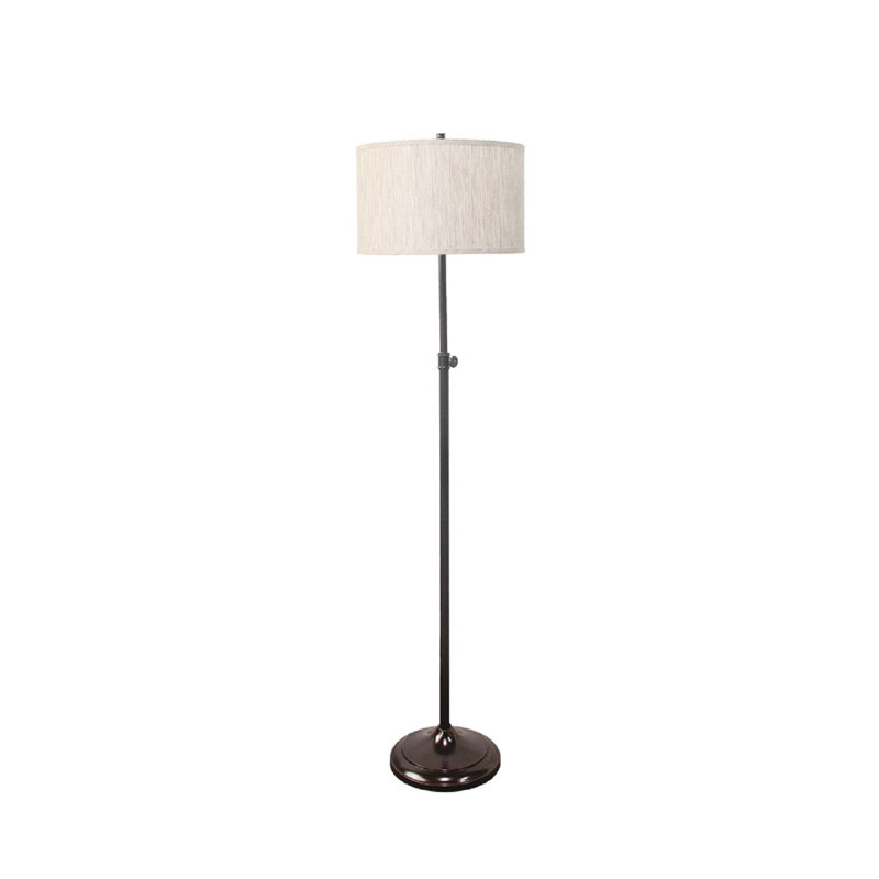 Lampe de plancher 62 po encanto, Nickel brossé, Saumon