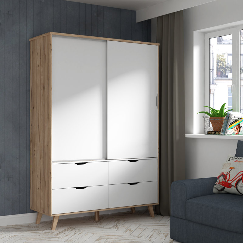 Sanson 2 Door Manufactured Wood Wardrobe