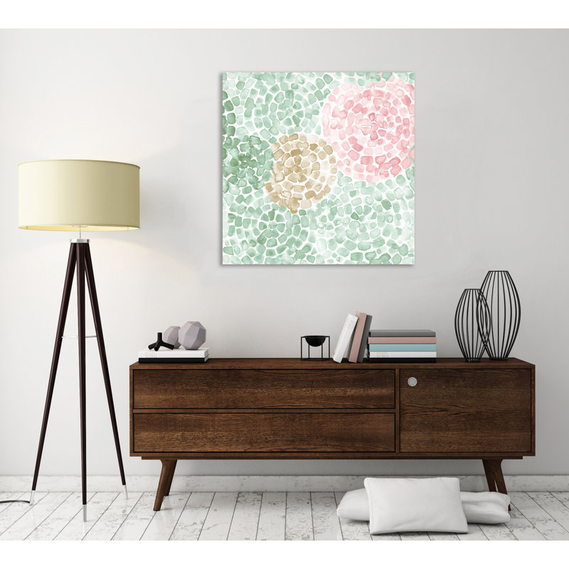 " Boho Ride Pattern IV Blush " by Dina June, 12'' H x 12'' W x 1.5'' D