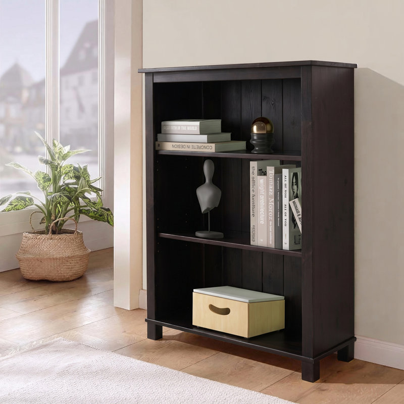 Abhijeet 106 cm H x 77 cm W Standard Bookcase, Walnut
