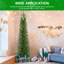 Arbre de Noël artificiel en flocage facile à installer, arbre à crayons mince pour la maison-2077715861-2077715868