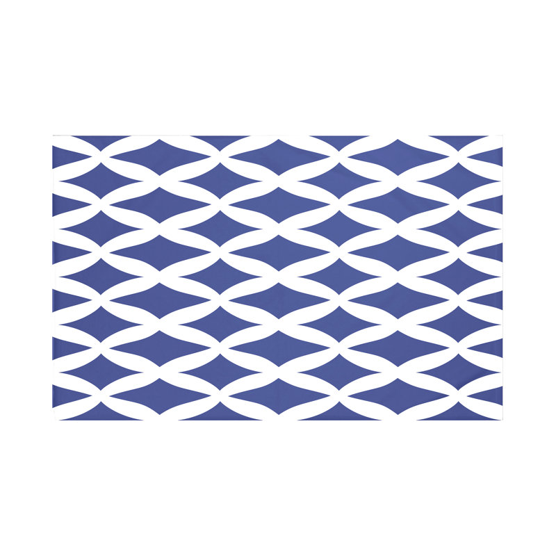 Jeté en treillis Kravitz, L 50 po x l 60 po, Suède bleu (bleu royal)