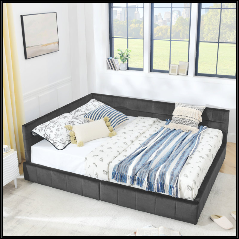 Queen Size Storage Upholstered Tufted Bed