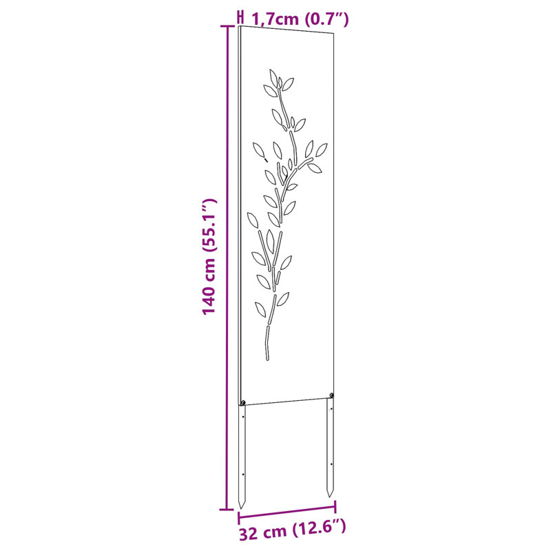 vidaXL Garden Privacy Screen Partition Outdoor Decor Modern Decorative Barrier
