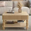 Table basse à plateau relevable cannelé 31,5 pouces avec rangement ouvert et caché (table incluse seulement)-214091309