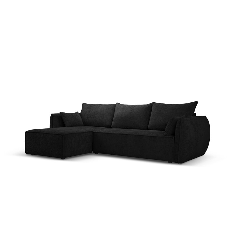 Blessington 4 Seater Sofa Bed, Left Hand Facing, Black
