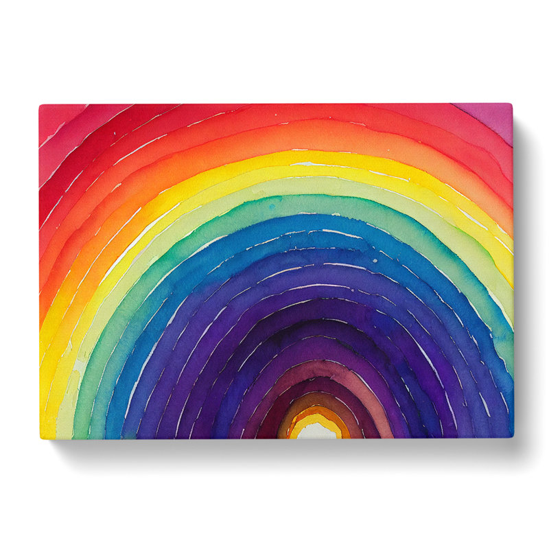 Watercolour Rainbow Art Vol.4 Abstract - Wrapped Canvas, 50cm H x 76cm W x 3cm D