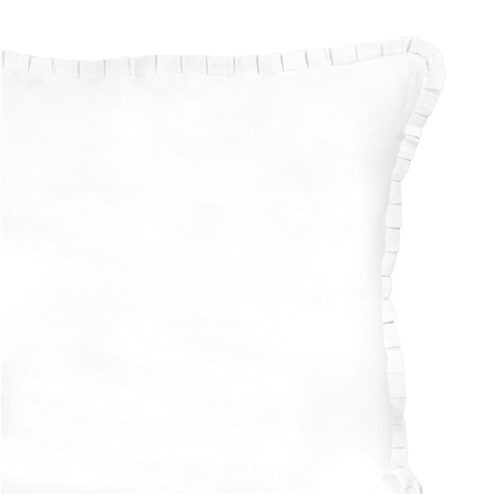 Ruffle Linen Cotton Sham, Euro