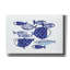 Art mural sur toile Highland Dunes «Blue Fish 4» par Mercedes Lopez-1233742906