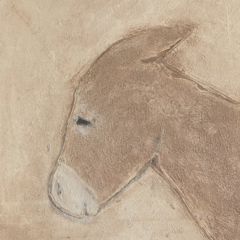 Burro Marron Painting by Paul Meyer, 32" H x 32" W