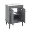 Meuble-lavabo 24 po avec lavabo supérieur, meuble de rangement moderne à 2 niveaux-474539056