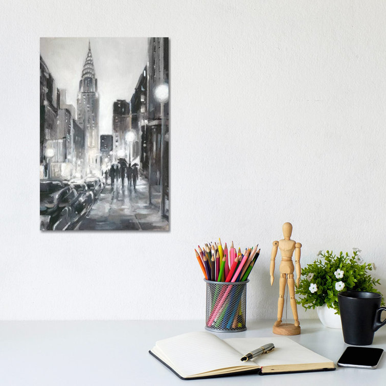 Illuminated Streets II by Ethan Harper - Wrapped Canvas Gallery-Wrapped Canvas Giclée