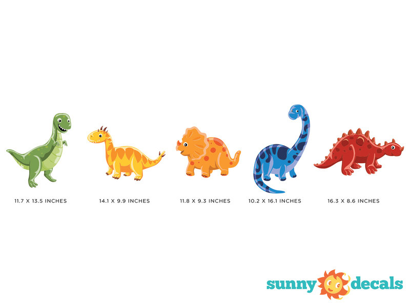 Décalcomanie murale en tissu adorable dinosaur
