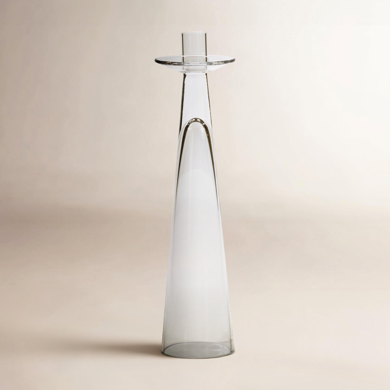 Glass Tabletop Candlestick, Small