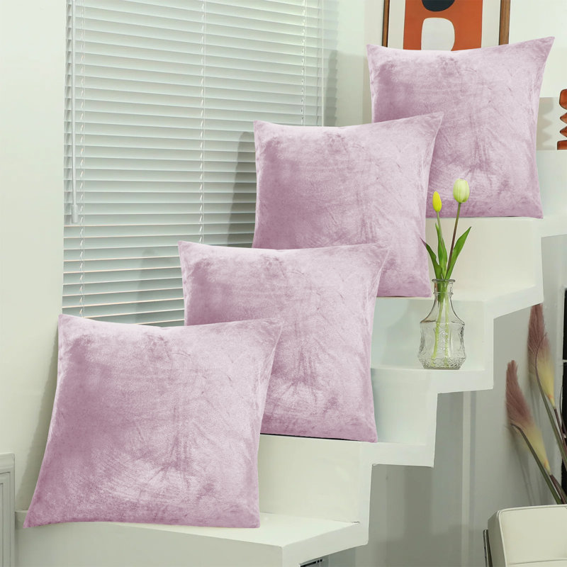 Square Scatter Cushion Cushion Cover, Pink Rose