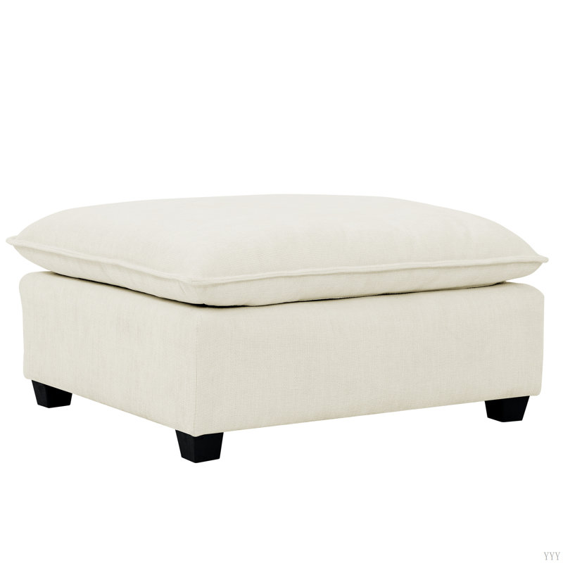 Repose-pieds modulaire contemporain en tissu Linen