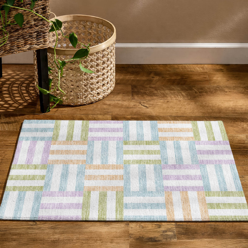 Premium Machine Washable Mayfield AMF2332 Geometric Rug, Pearl, 2'6" x 3'10"