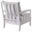Fauteuil d'appoint à rayures blanches et bleu marine