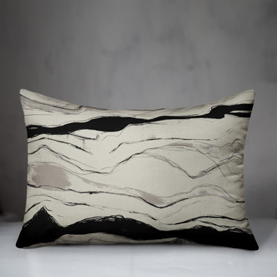 Flowing Lines Outdoor Rectangular Pillow Cover & Insert