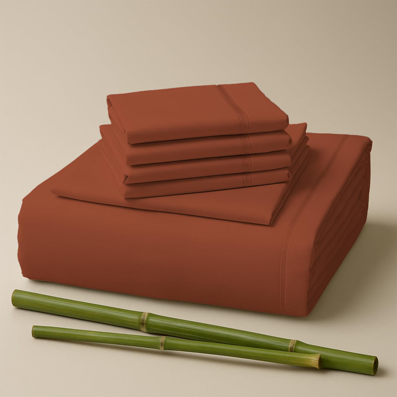 Premium Rayon From Bamboo Blend Sheet Set With Deep Pockets, Cooling and Breathable, Twin Sheet Set with 2 Pillowcases