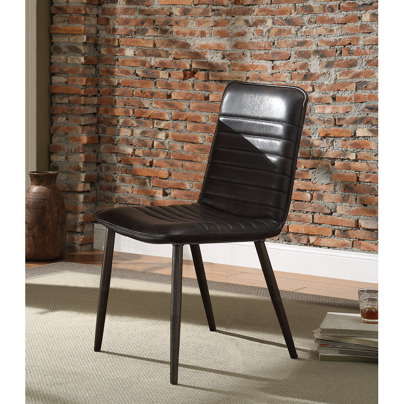 Fregia 18.11'' H Genuine Leather Upholstered Side Chair