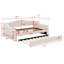 Upholstered Daybed With LED Belt And Trundle-114217053