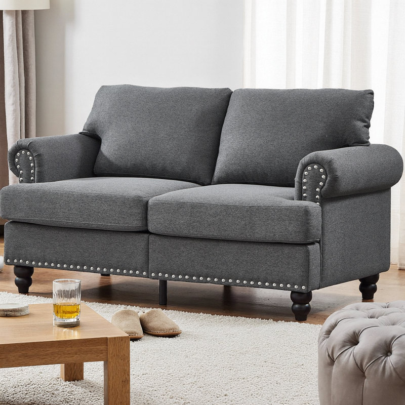 Canapé-lit 59,5 po Modern Classic Classic, Gris