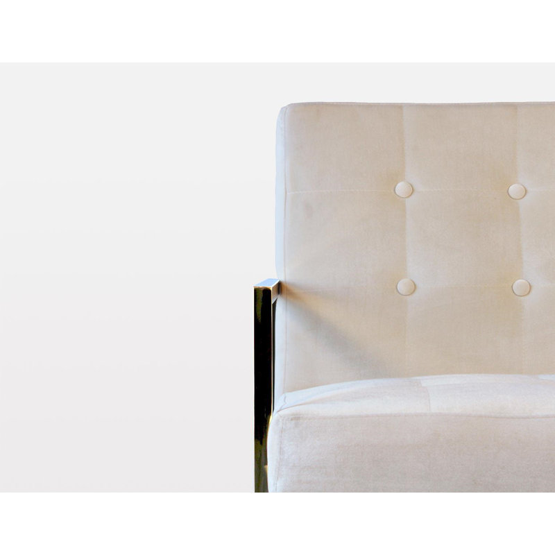 Velvet Armchair, Cream