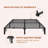 10 Inch Bed Frame, Heavy Duty Metal Platform Bed Frame with Durable Iron Slat Support and Legs, No Box Spring Required, No Screws Needed, Support Up to 800 Lbs-1158373764