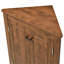 Armoire de rangement triangulaire brune avec tablettes réglables et armoire de plancher autoportante pour la cuisine domestique-183184065