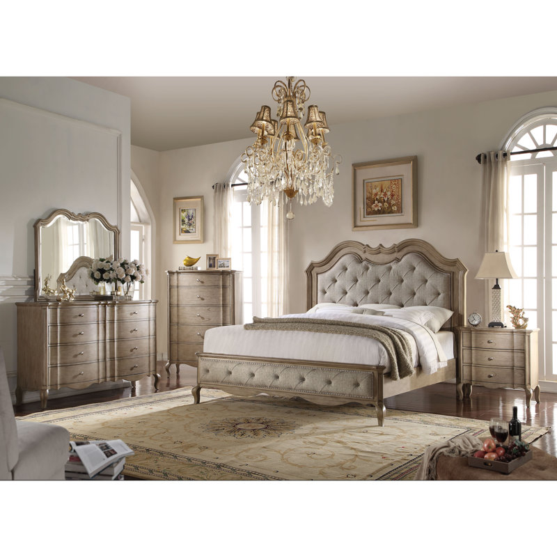 Anatolio 5-Drawer Chest in Antique Taupe