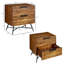 Myres 60cm W Metal Bedside Table