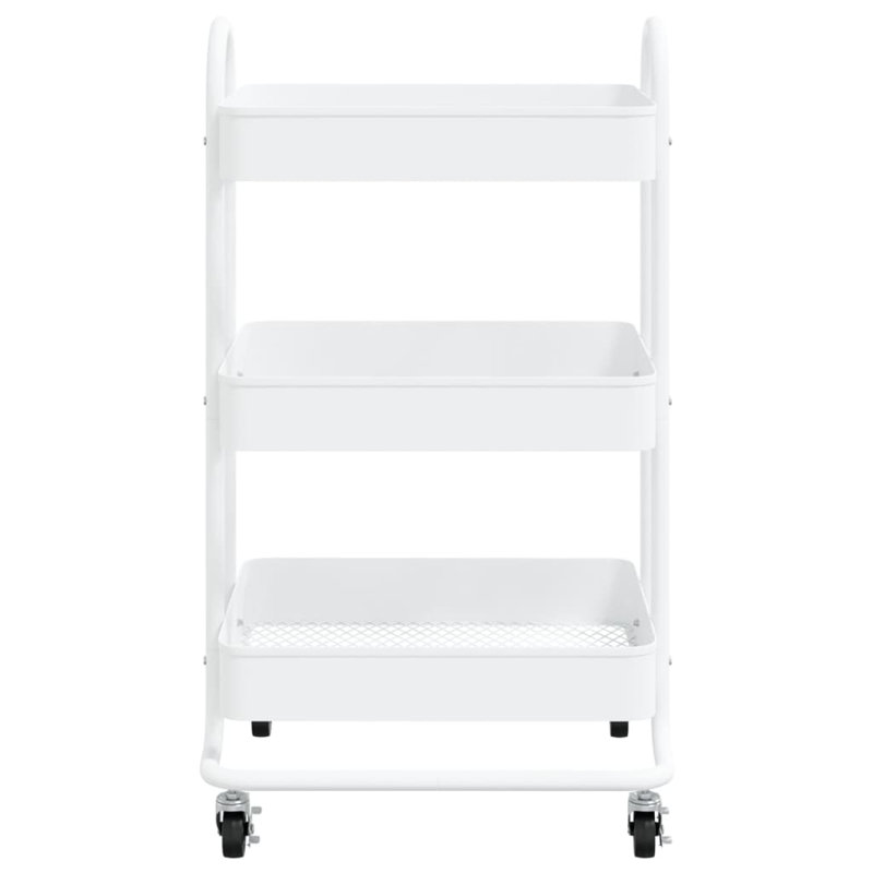 Casseus Metal Bar Cart, White