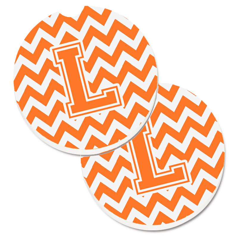 Sous-verre pour voiture, L, Blanc / orange