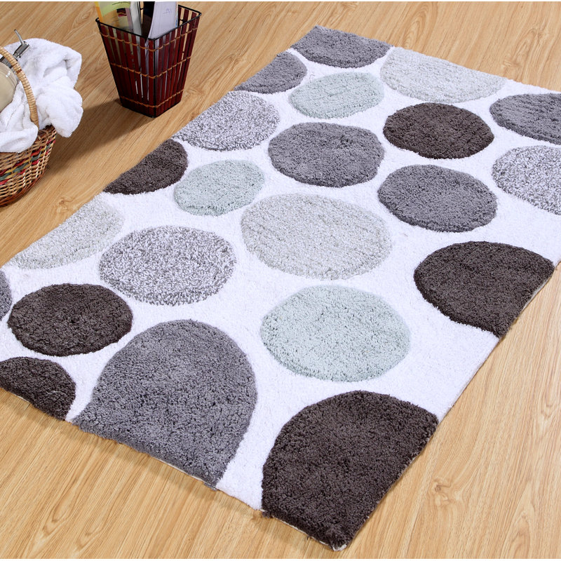 Tapis pour salle de bain Yarger, 34 po x 21 po, gris