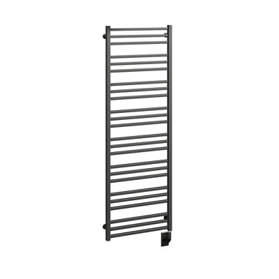 23.5"x64" Avento Electric Plug-In Towel Warmer - Matte Black, Wall Mounted, Square Rails, Lifetime Warranty