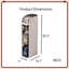 Armoire de rangement à cinq niveaux pour salle de bain mince, portable et ne nécessite aucune installation.