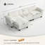 Canapé modulaire de luxe en forme de L avec accoudoirs coussinés et repose-pieds mobile pour une assise confortable-814301879