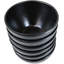 Paquet de 6 bols à dessert à soupe de riz en mélamine en soie noire 12 oz