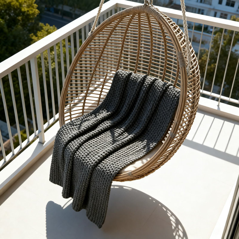 Jeté épais Chunky, 100% coton, léger et confortable, lavable à la machine, pour un canapé, un lit ou une chambre de bébé