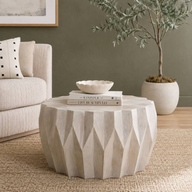 Table basse Chantel - Blanc délavé