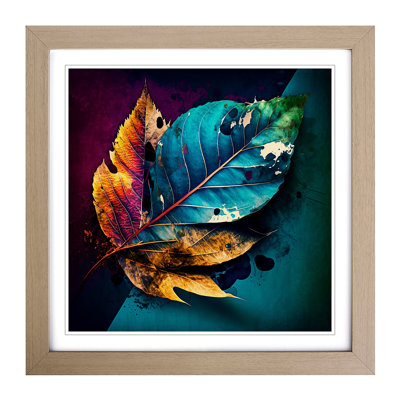 Leaf Abstract Expressionism - Framed Print