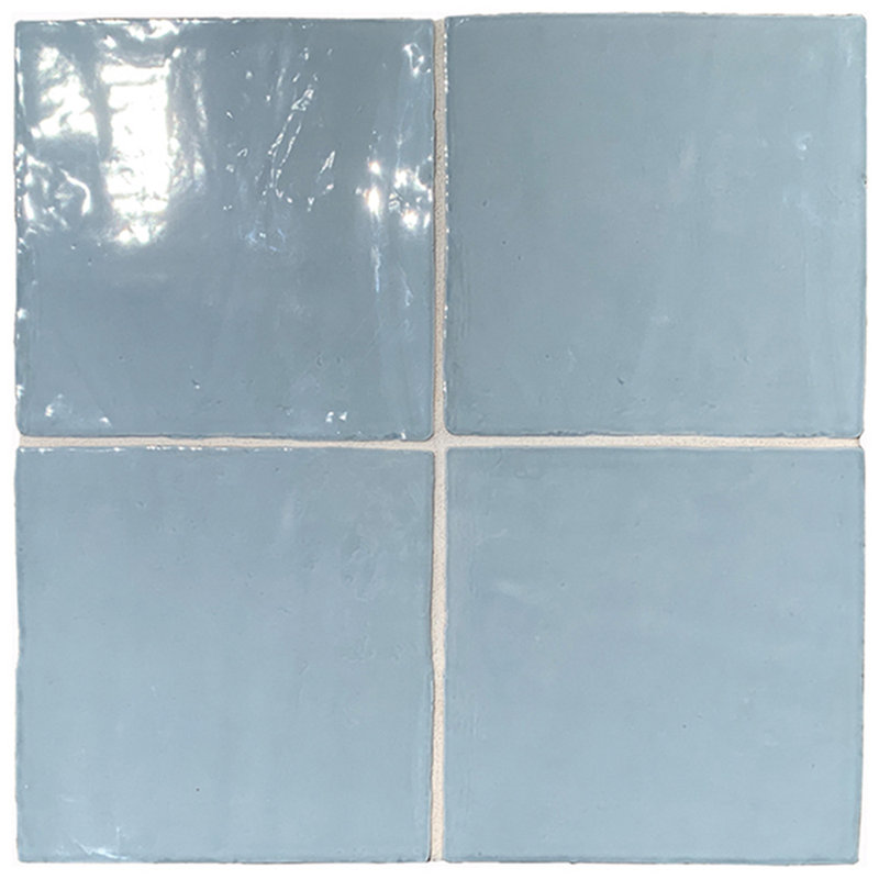 Pastello 6" x 6" Ceramic Wall Tile, Light Blue