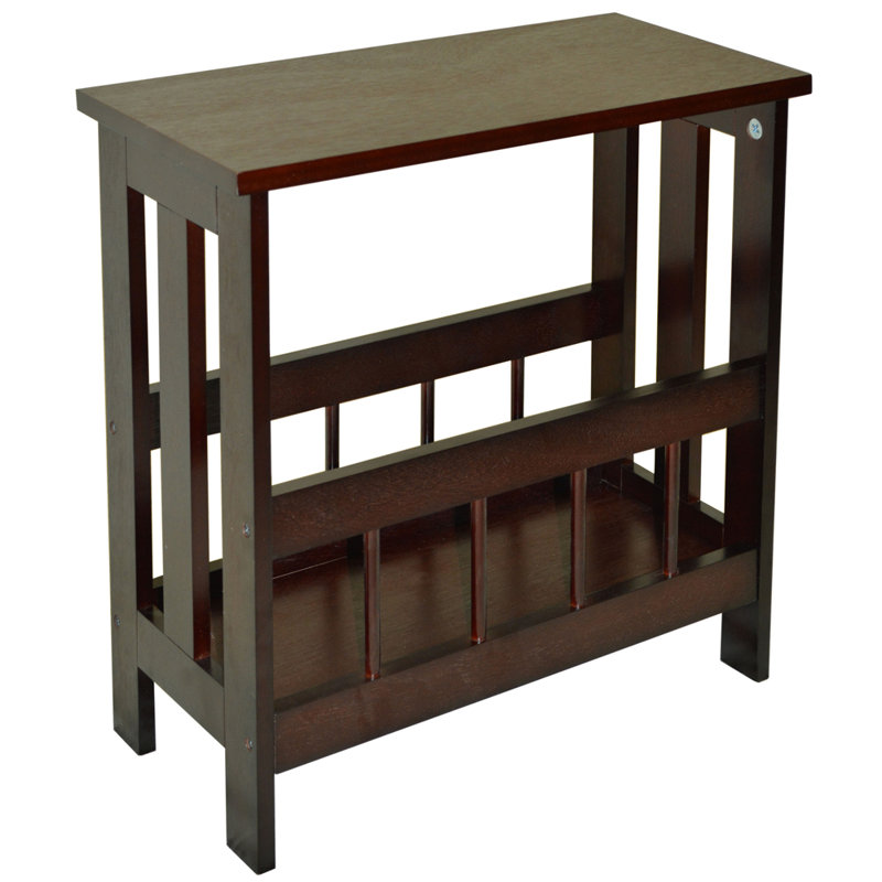 Wood Free Standing Magazine Rack