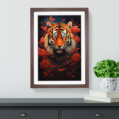 Tiger Symbolism Art - Framed Print
