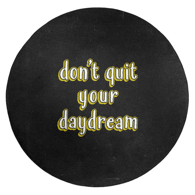 Quotes Chenille Indoor Rug, Round 5'