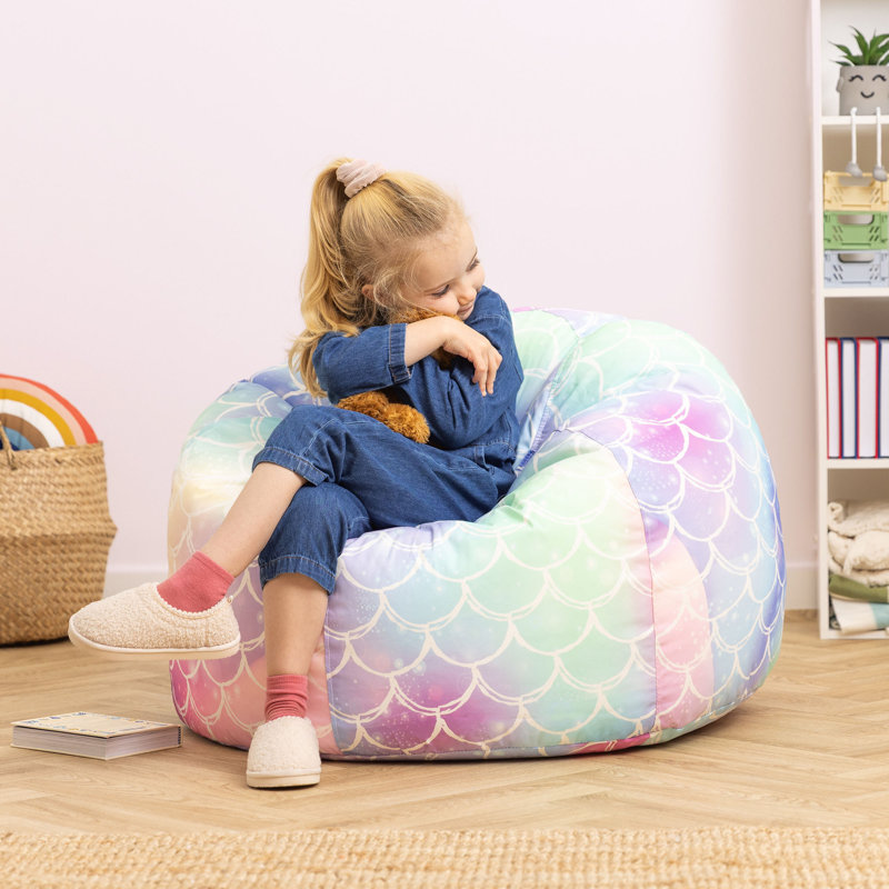Bean Bag Bazaar Kids Ombre Leopard Print Classic Bean Bag, Multicolour