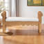 Banc en rotin Leni avec détails festonnés, H 28,11 po x l 56,94 po x P 16,33 po