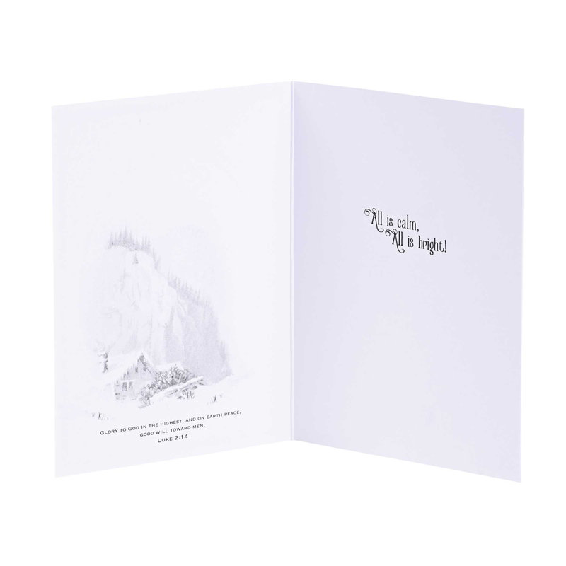 Ensemble de cartes chapelle nuit silencieuse