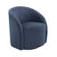 Fauteuil demi-tonneau pivotant en bois massif Boucle-616293985